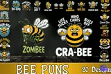 "Bee Puns" Arı Esprileri Tasarımları (20 Tasarım) - Vektörel Çizim & Grafik Dosyası (SVG, DXF, EPS, PNG) - detaylı önizleme 1