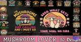 "Mushroom Lover" Mantar Sever Tasarımları (20 Tasarım) (Model 2) - Vektörel Çizim & Grafik Dosyası (SVG, DXF, EPS, PNG) - detaylı önizleme 2