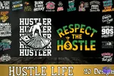 "Hustle Life" Tasarımları (20 Tasarım) - Vektörel Çizim & Grafik Dosyası (SVG, DXF, EPS, PNG) - detaylı önizleme 1