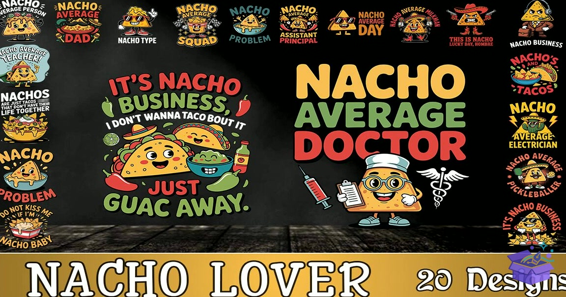 Nacho Lover SVG - Lazer Kesim ve Çizim Dosyası (SVG, DXF, EPS, PNG) - detaylı önizleme 2