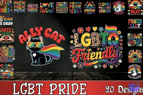 LGBT Onur (Pride) Tasarımları (20 Tasarım) - Vektörel Çizim & Grafik Dosyası (SVG, DXF, EPS, PNG) - Vektörler & SVG İndir (DXF, SVG, EPS)