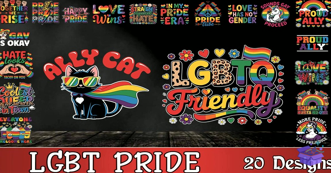 LGBT Pride SVG - Lazer Kesim ve Çizim Dosyası (SVG, DXF, EPS, PNG) - detaylı önizleme 2