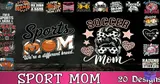 "Sport Mom" Sporcu Anne Tasarımları (20 Tasarım) - Vektörel Çizim & Grafik Dosyası (SVG, DXF, EPS, PNG) - detaylı önizleme 2