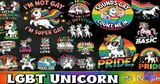 LGBT Unicorn Tasarımları (20 Tasarım) - Vektörel Çizim & Grafik Dosyası (SVG, DXF, EPS, PNG) - detaylı önizleme 2