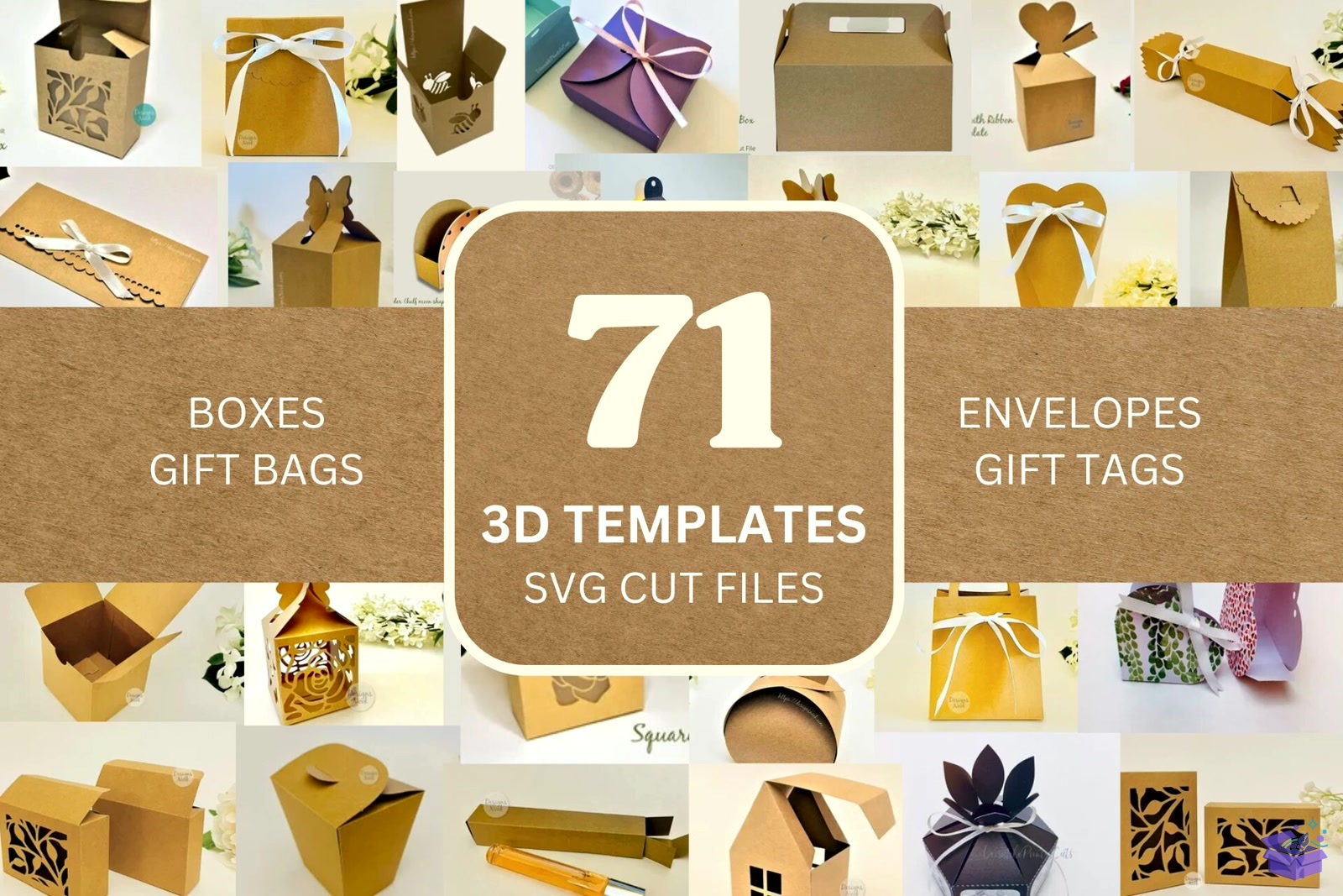 71 SVG Kutu Şablon Cricut SVG Files - 3D Baskı ve Model Dosyası (STL, OBJ, 3MF) - Origami ( Kağıt Sanatı ) İndir (STL, OBJ, 3MF)