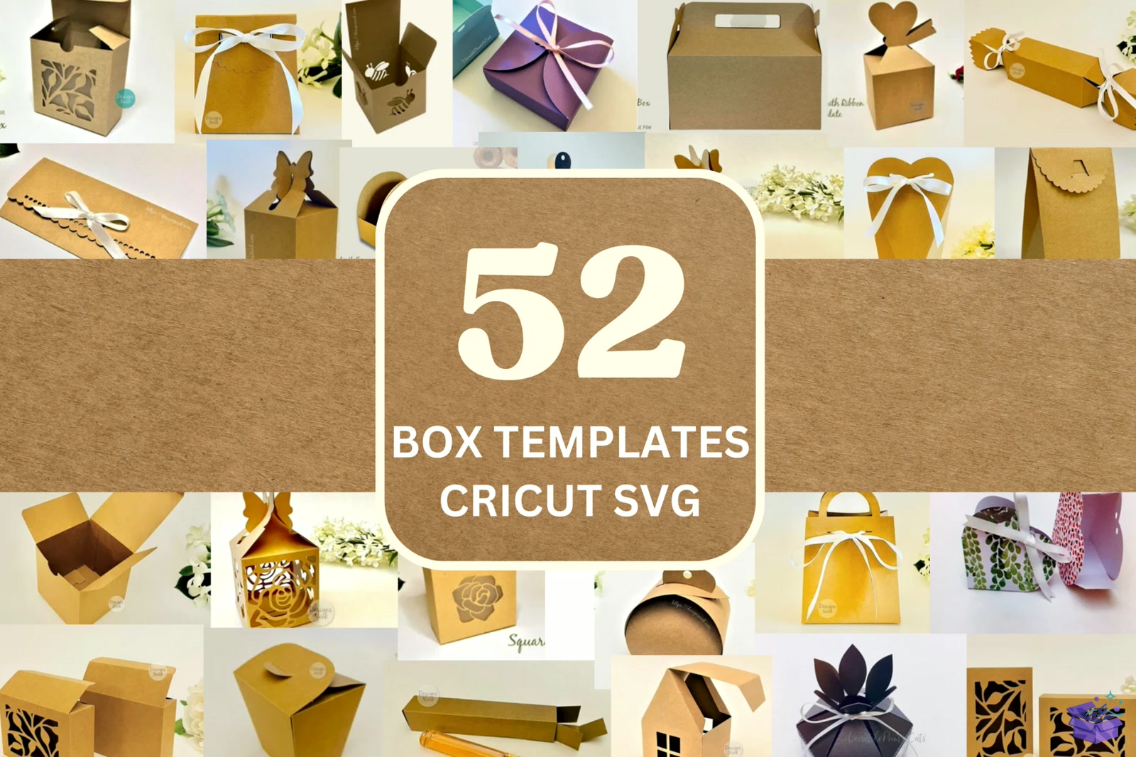 52 SVG Kutu Şablon Cricut SVG Files - 3D Baskı ve Model Dosyası (STL, OBJ, 3MF) - Origami ( Kağıt Sanatı ) İndir (STL, OBJ, 3MF)