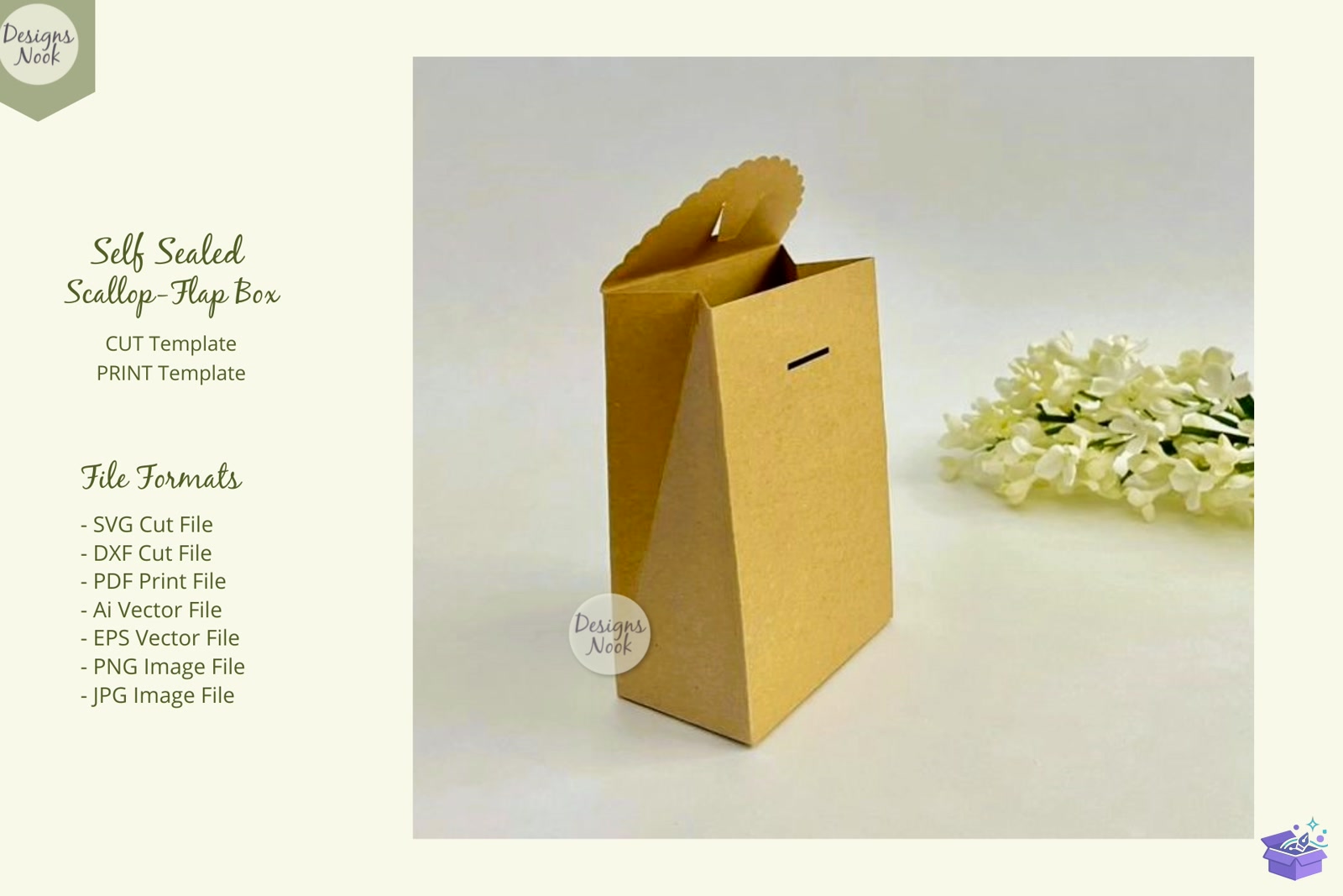 Self Sealed Gift Bag Şablon SVG PDF - 3D Baskı ve Model Dosyası (STL, OBJ, 3MF) - detaylı önizleme 6