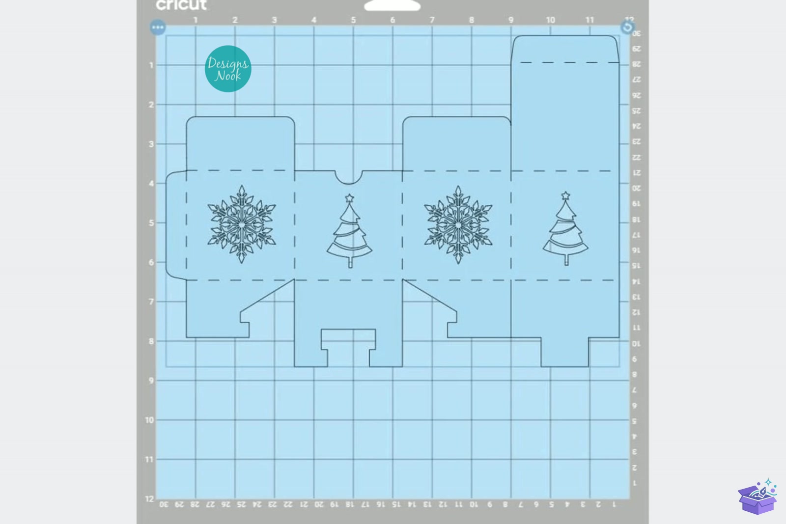 Yılbaşı Gift Kutu Şablon SVG PDF DXF - 3D Baskı ve Model Dosyası (STL, OBJ, 3MF) - detaylı önizleme 6
