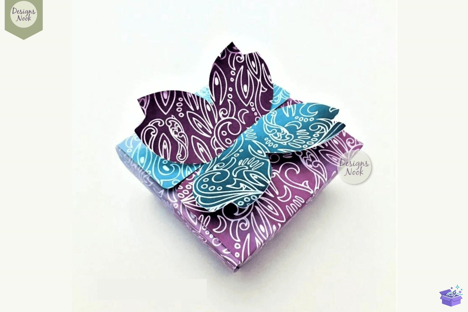 Kelebek Flap Kutu Şablon SVG DXF - 3D Baskı ve Model Dosyası (STL, OBJ, 3MF) - detaylı önizleme 2