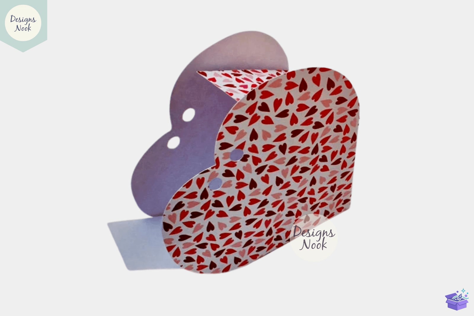 Kalp Temalı Shaped Treat Kutu Favor Kutu Printab - 3D Baskı ve Model Dosyası (STL, OBJ, 3MF) - detaylı önizleme 5