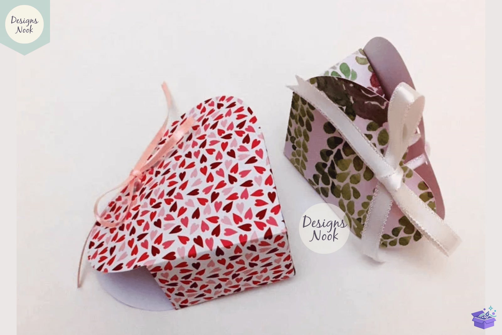 Kalp Temalı Shaped Treat Kutu Favor Kutu Printab - 3D Baskı ve Model Dosyası (STL, OBJ, 3MF) - detaylı önizleme 6