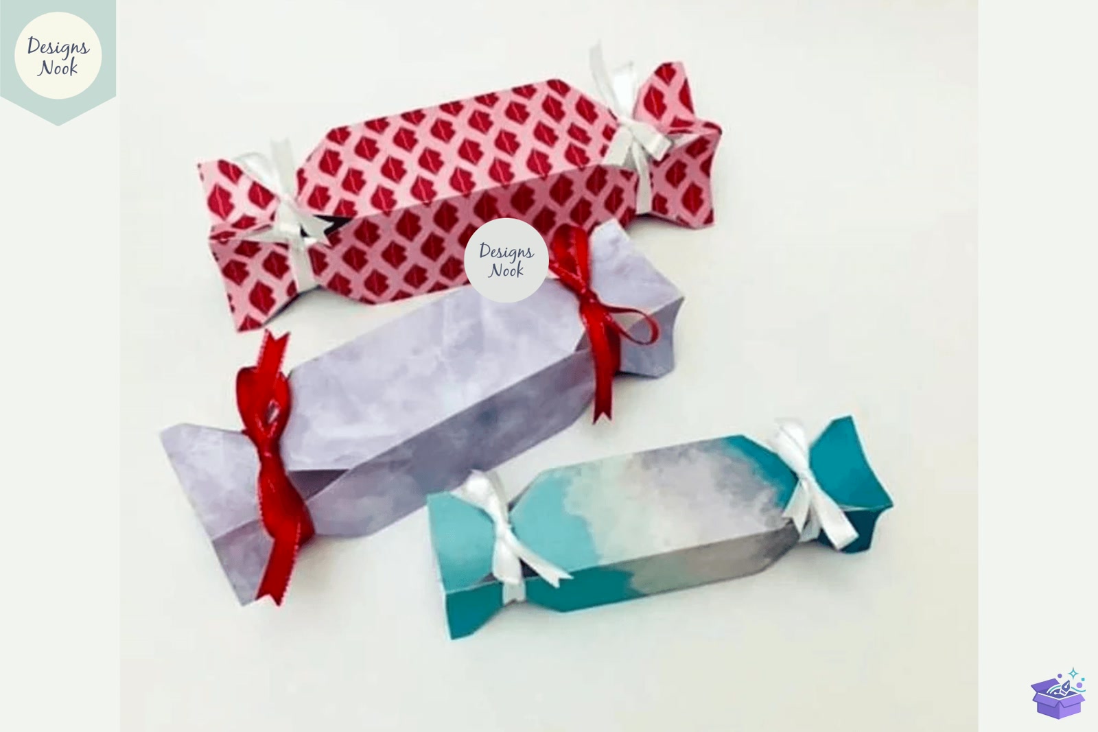 Candy Wrap Kutu Şablon SVG PDF - 3D Baskı ve Model Dosyası (STL, OBJ, 3MF) - detaylı önizleme 5