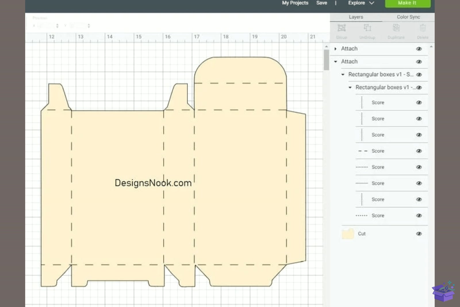 Rectangular Kutu Şablon SVG - 3D Baskı ve Model Dosyası (STL, OBJ, 3MF) - detaylı önizleme 3