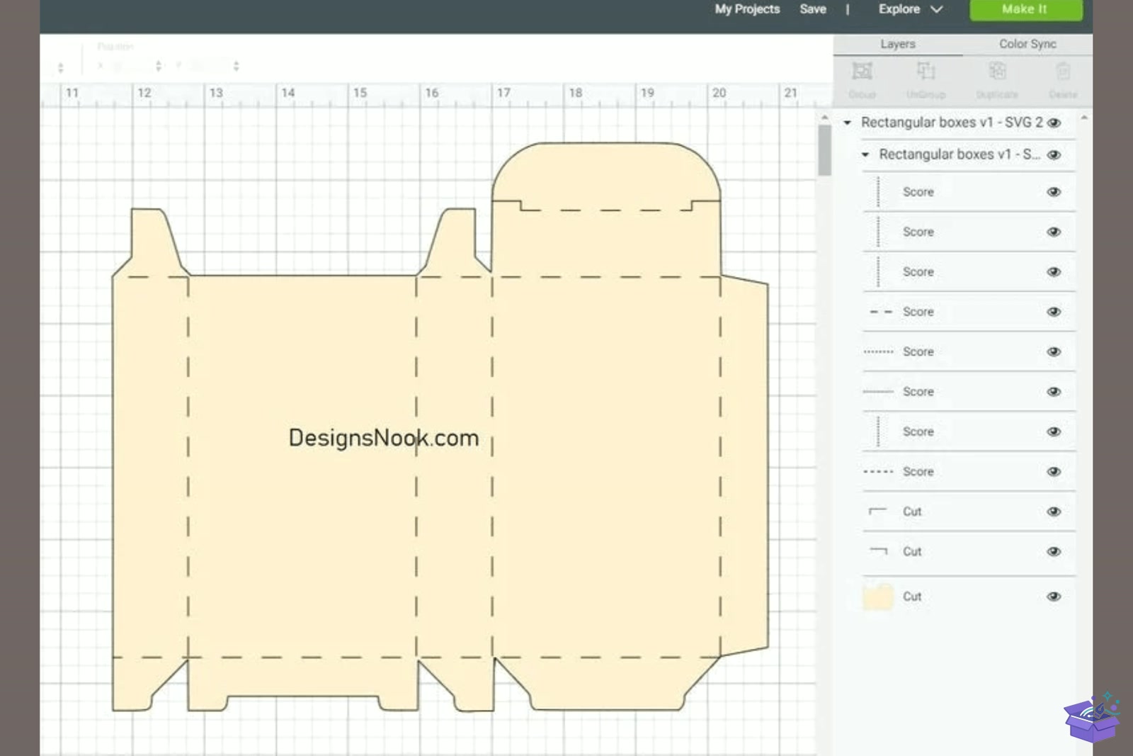Rectangular Kutu Şablon SVG - 3D Baskı ve Model Dosyası (STL, OBJ, 3MF) - detaylı önizleme 4
