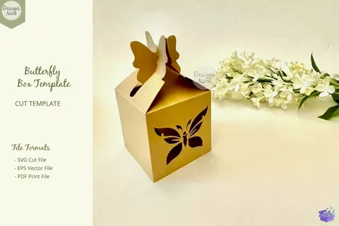 Kelebek Top Kutu Şablon V3 Gift Kutu - 3D Baskı ve Model Dosyası (STL, OBJ, 3MF) - Origami ( Kağıt Sanatı ) İndir (STL, OBJ, 3MF)