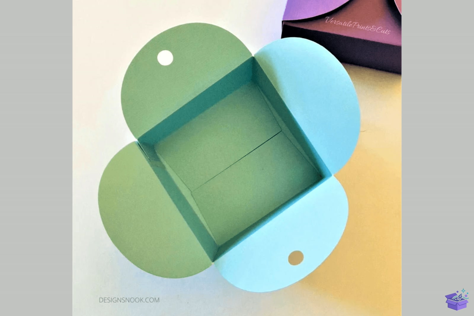 Semi Circle Flap Kutu SVG PDF Files - 3D Baskı ve Model Dosyası (STL, OBJ, 3MF) - detaylı önizleme 3