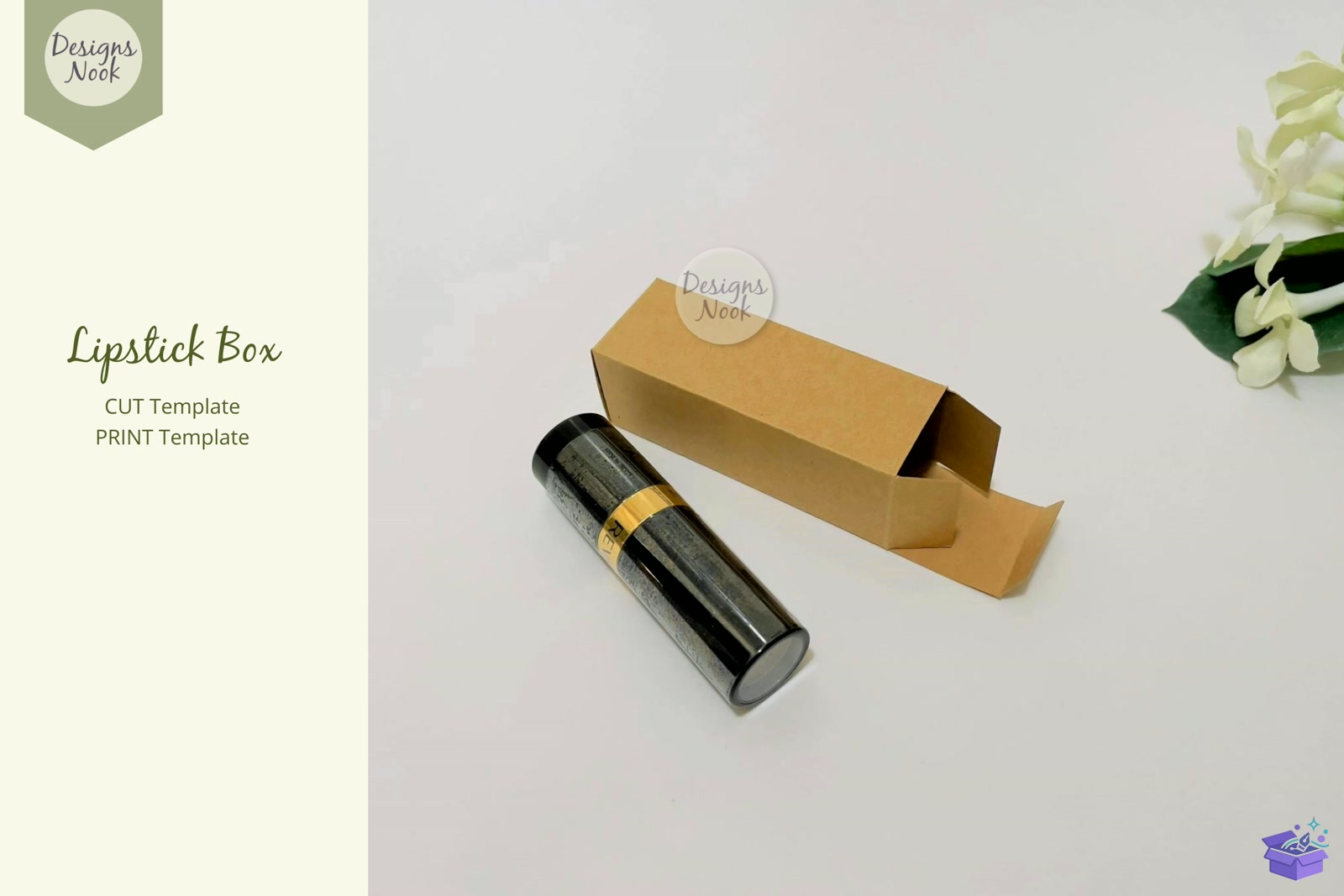Lipstick Kutu Şablon SVG PDF DXF - 3D Baskı ve Model Dosyası (STL, OBJ, 3MF) - detaylı önizleme 3