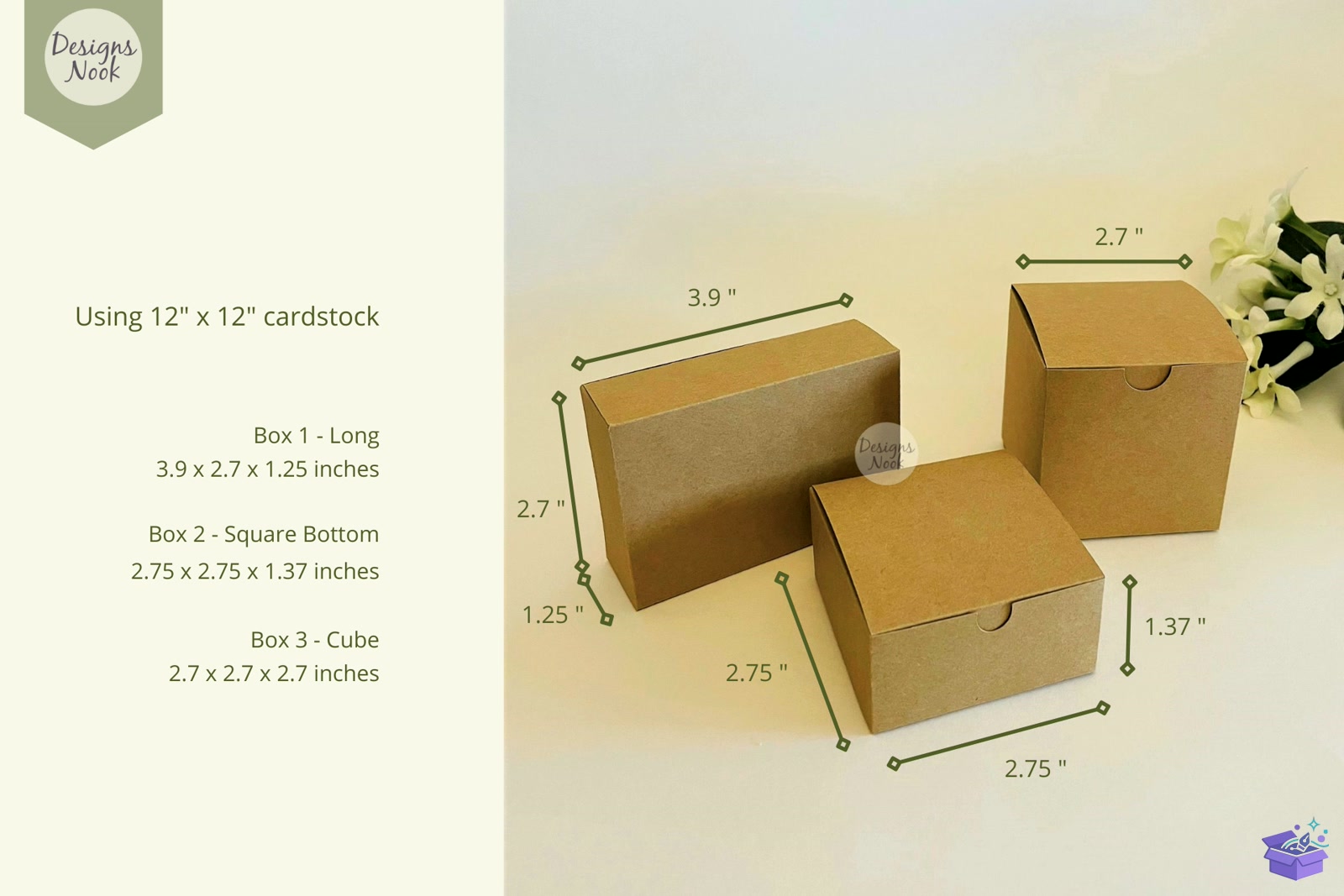 Rectangular And Cube Kutu Şablon TRIO - 3D Baskı ve Model Dosyası (STL, OBJ, 3MF) - detaylı önizleme 3