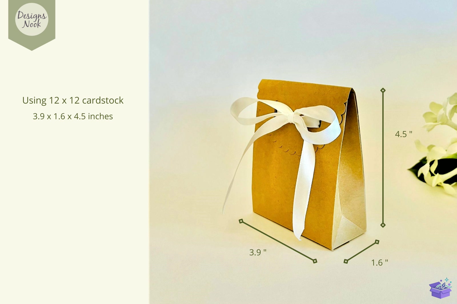 Scallop Flap Gift Bag Şablon SVG Cuts - 3D Baskı ve Model Dosyası (STL, OBJ, 3MF) - detaylı önizleme 2