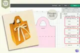 Kurdeleli Alışveriş Hediye Çantası Şablonu (Model 2) - El İşi ve Kesim Dosyası (SVG, DXF, EPS, AI, PDF, PNG) - detaylı önizleme 5