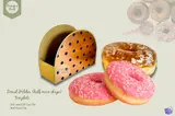 Donut Tutucu Şablonu - El İşi ve Kesim Dosyası (SVG, DXF, PDF) - detaylı önizleme 1