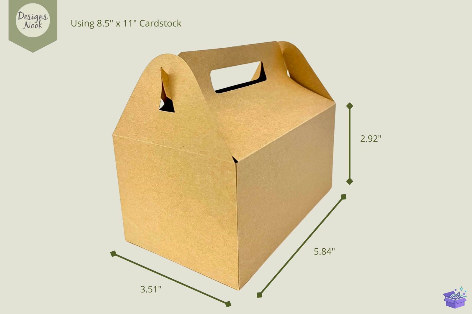 Large Gable Kutu Şablon SVG DXF PDF - 3D Baskı ve Model Dosyası (STL, OBJ, 3MF) - detaylı önizleme 4