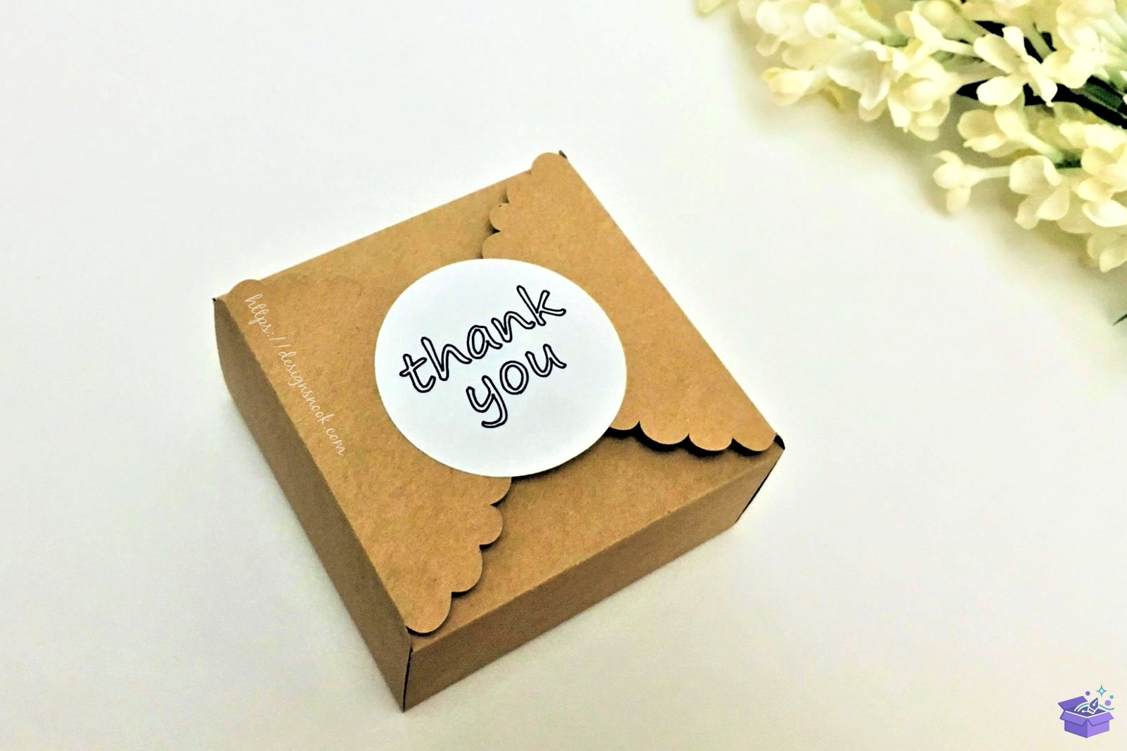 Scallop Thank You Kutu DIY - 3D Baskı ve Model Dosyası (STL, OBJ, 3MF) - detaylı önizleme 2