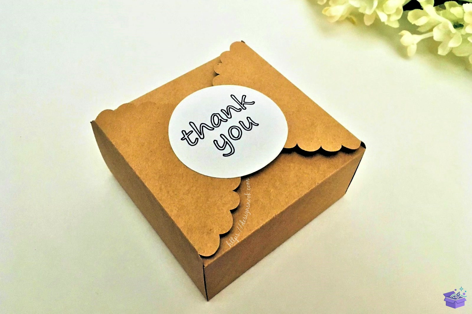 Scallop Thank You Kutu DIY - 3D Baskı ve Model Dosyası (STL, OBJ, 3MF) - detaylı önizleme 3