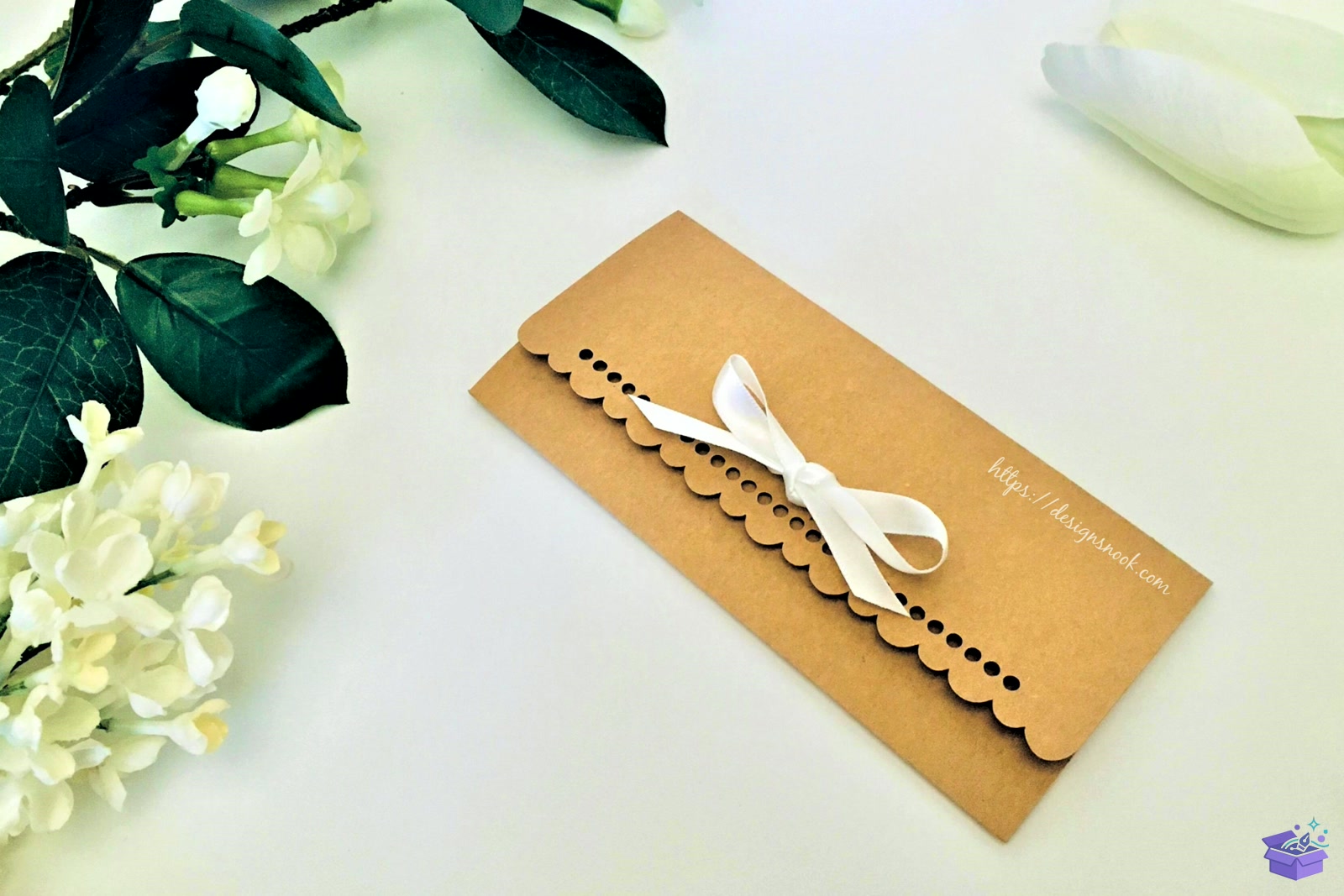 Cash Envelope With Ribbon Holes SVG DXF - 3D Baskı ve Model Dosyası (STL, OBJ, 3MF) - detaylı önizleme 3