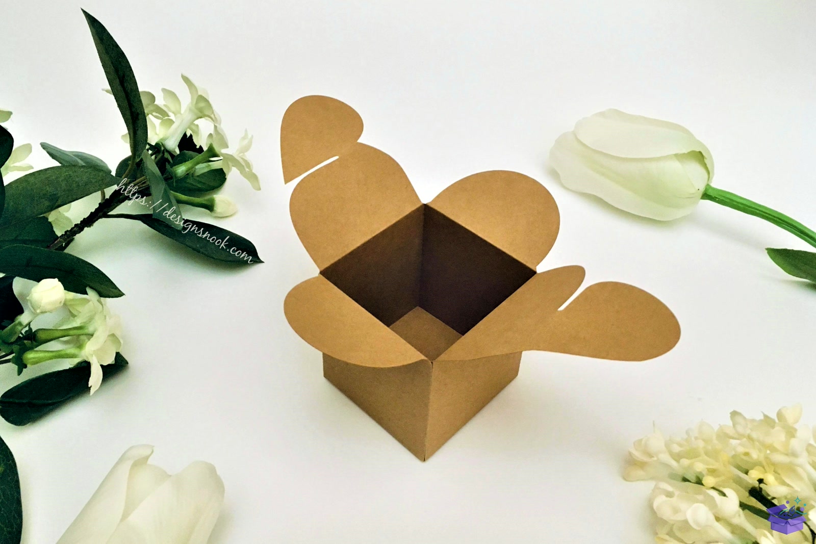 Kalp Temalı Shaped Cube Kutu Şablon - 3D Baskı ve Model Dosyası (STL, OBJ, 3MF) - detaylı önizleme 2