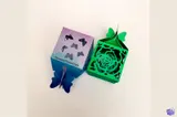 Kelebek Kapaklı Kutu Şablonu - El İşi ve Kesim Dosyası (SVG, EPS, PDF) - detaylı önizleme 6