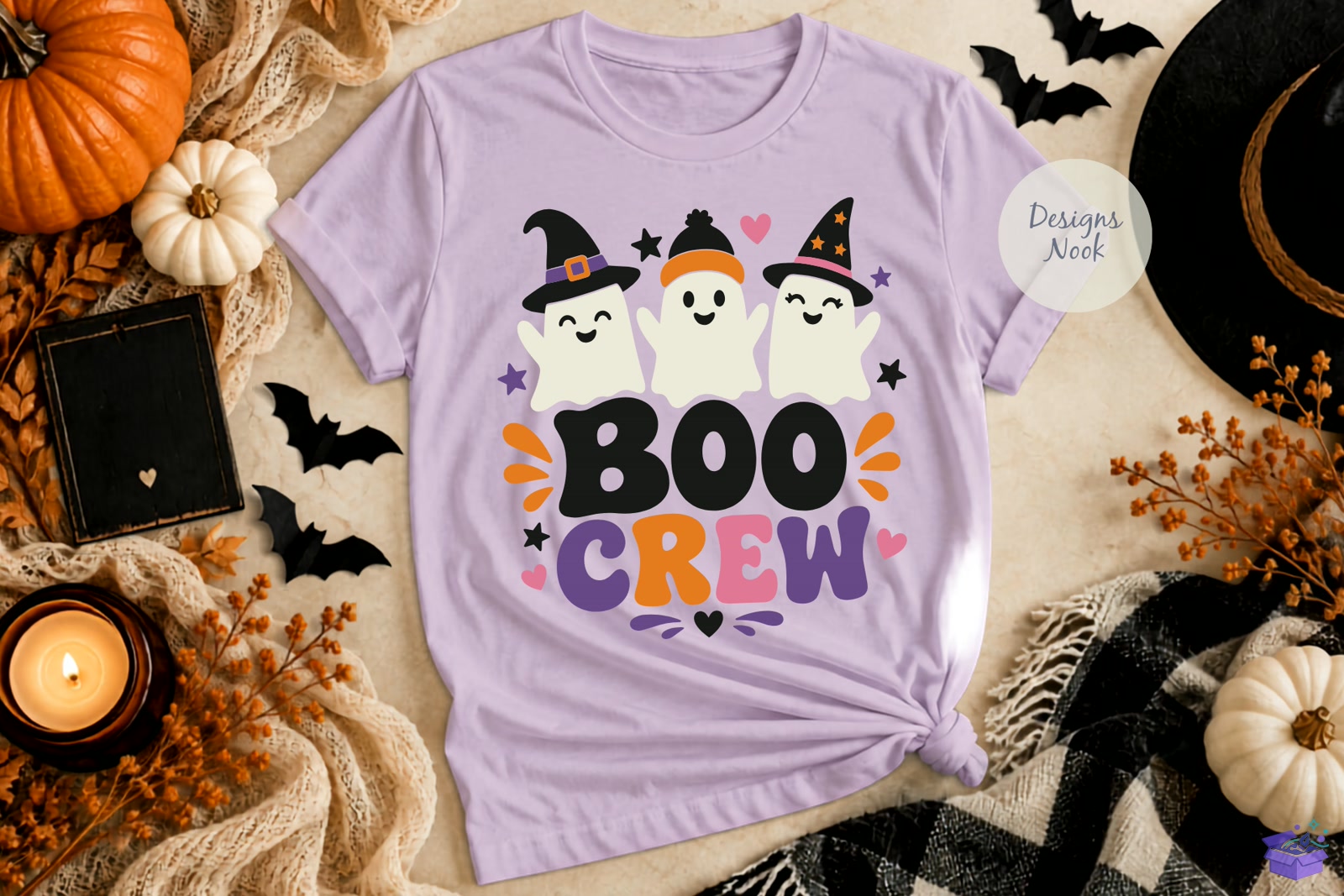 Boo Crew Cadılar Bayramı SVG Cute Ghost SVG - 3D Baskı ve Model Dosyası (STL, OBJ, 3MF) - detaylı önizleme 2