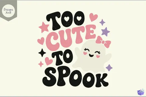 Too Cute To Spook SVG Cute Ghost SVG K - 3D Baskı ve Model Dosyası (STL, OBJ, 3MF) - Origami ( Kağıt Sanatı ) İndir (STL, OBJ, 3MF)
