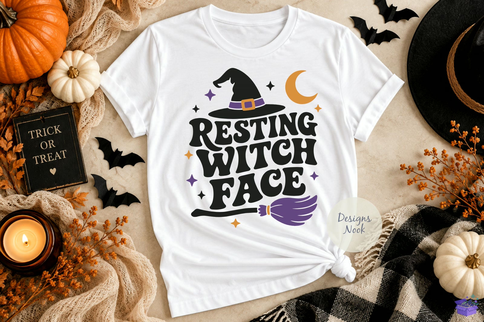 Resting Witch Face SVG Funny Cadılar Bayramı - 3D Baskı ve Model Dosyası (STL, OBJ, 3MF) - detaylı önizleme 2
