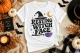 "Resting Witch Face" Komik Cadılar Bayramı Tasarımı - El İşi ve Kesim Dosyası (SVG) - detaylı önizleme 2