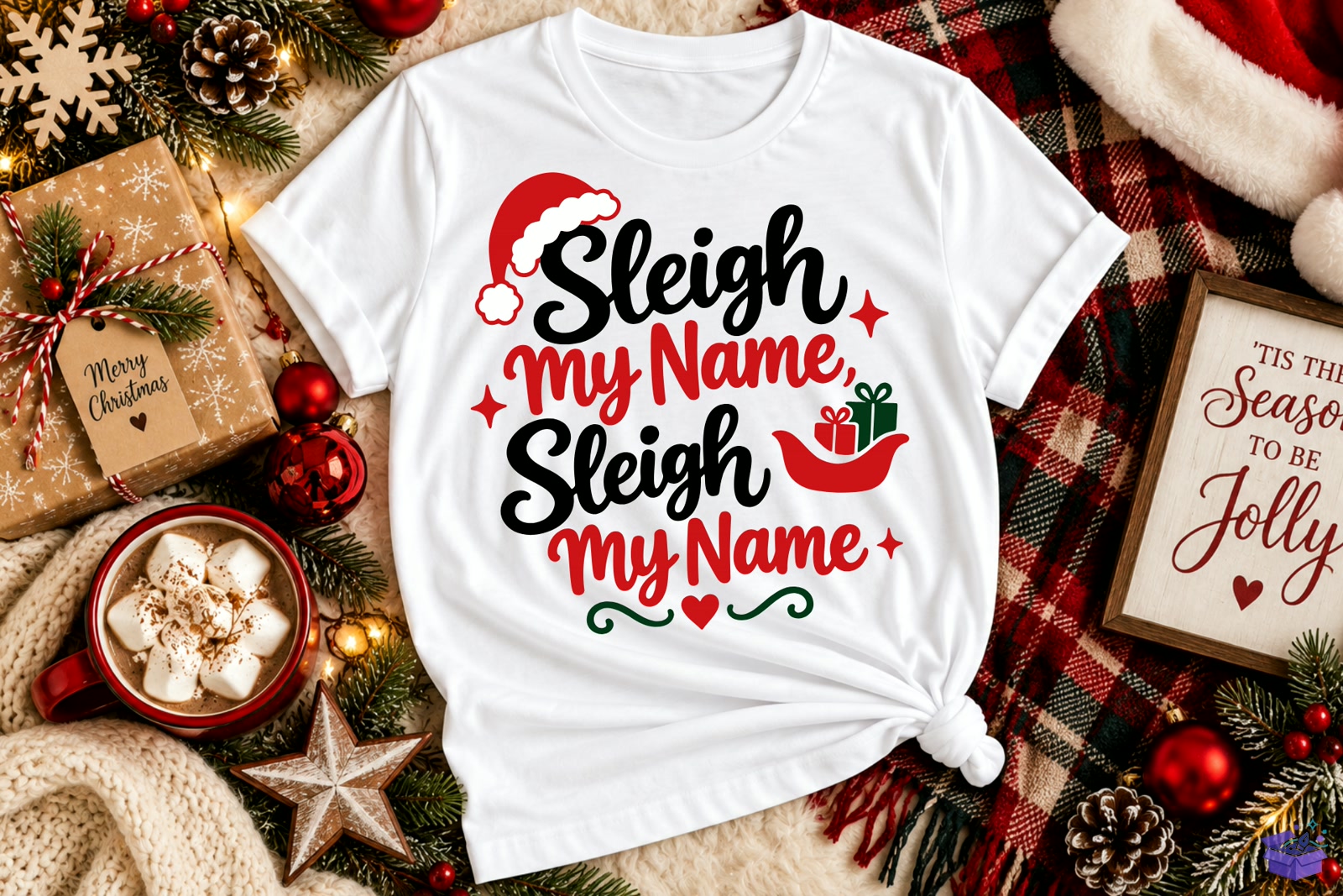 Sleigh My Name Funny Yılbaşı Quote - 3D Baskı ve Model Dosyası (STL, OBJ, 3MF) - detaylı önizleme 2