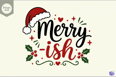 Merry İsh SVG Funny Yılbaşı Sarcasm - 3D Baskı ve Model Dosyası (STL, OBJ, 3MF) - Origami ( Kağıt Sanatı ) İndir (STL, OBJ, 3MF)
