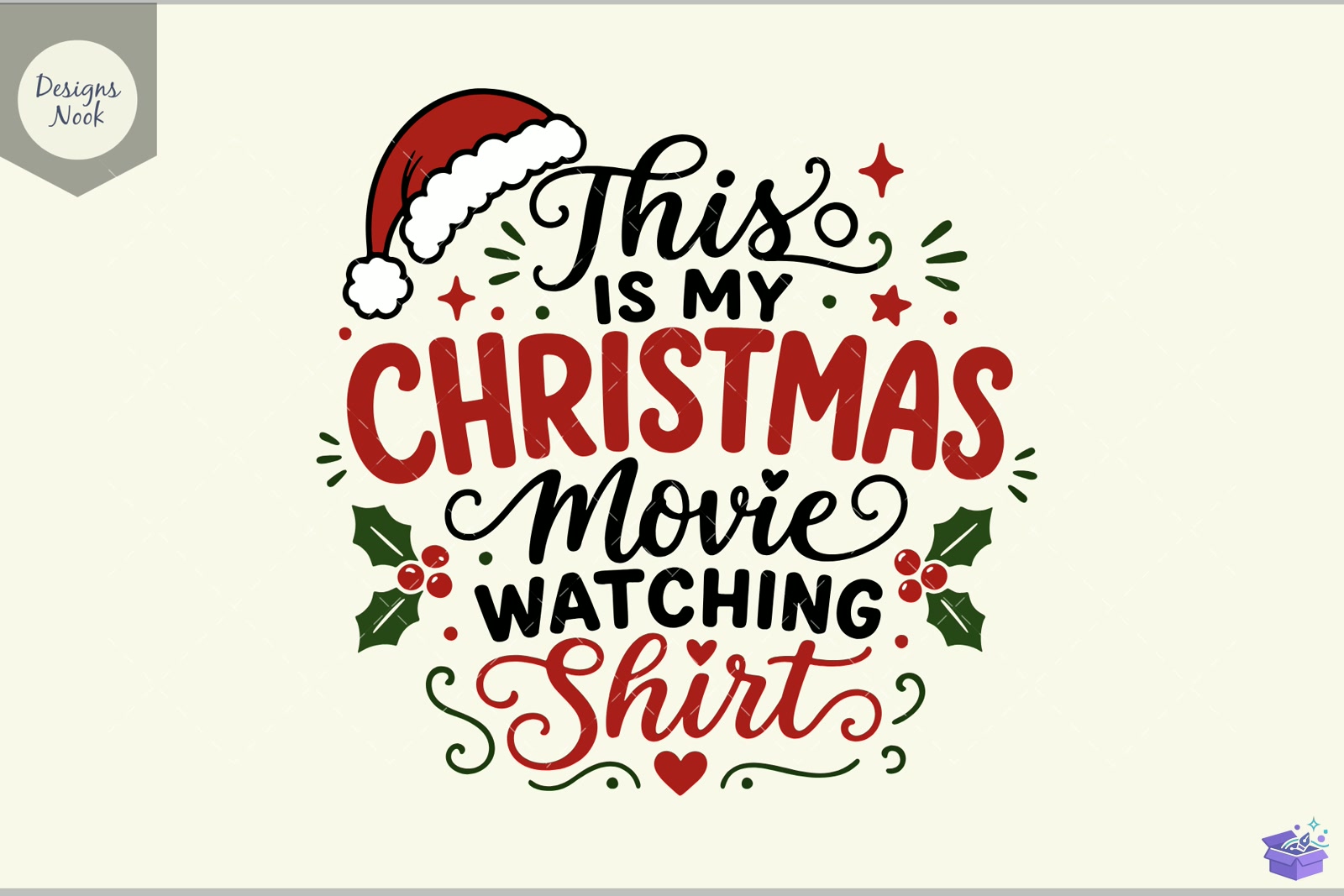 My Yılbaşı Movie Watching Shirt SVG - 3D Baskı ve Model Dosyası (STL, OBJ, 3MF) - detaylı önizleme 2