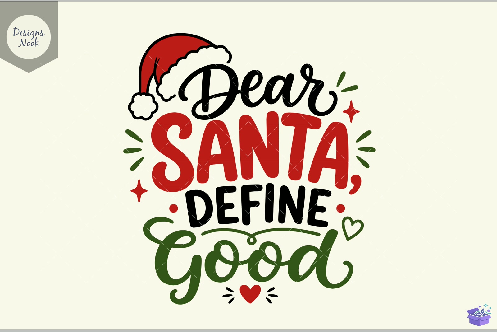 Dear Santa Define Good Funny Yılbaşı - 3D Baskı ve Model Dosyası (STL, OBJ, 3MF) - Origami ( Kağıt Sanatı ) İndir (STL, OBJ, 3MF)