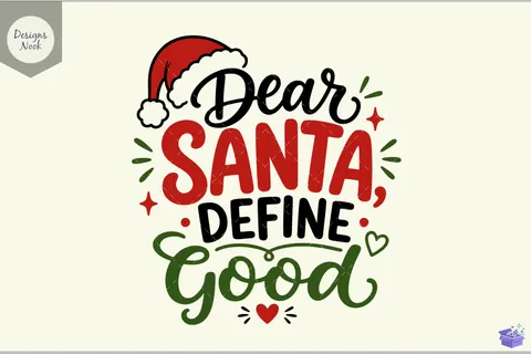 Dear Santa Define Good Funny Yılbaşı - 3D Baskı ve Model Dosyası (STL, OBJ, 3MF) - Origami ( Kağıt Sanatı ) İndir (STL, OBJ, 3MF)