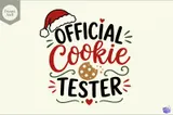 "Official Cookie Tester" Komik Tasarım - El İşi ve Kesim Dosyası (SVG) - detaylı önizleme 1
