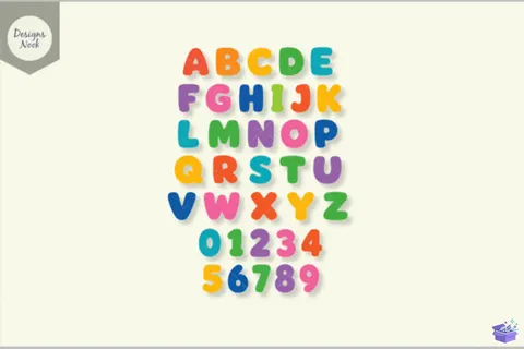 Alphabet SVG Colorful ABC Letters Svg - 3D Baskı ve Model Dosyası (STL, OBJ, 3MF) - Origami ( Kağıt Sanatı ) İndir (STL, OBJ, 3MF)