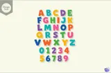 Renkli ABC Alfabe Harfleri - El İşi ve Kesim Dosyası (SVG, DXF, EPS, PNG) - detaylı önizleme 1