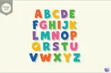 Renkli ABC Alfabe Harfleri (Model 4) - El İşi ve Kesim Dosyası (SVG, DXF, EPS, PNG) - detaylı önizleme 2