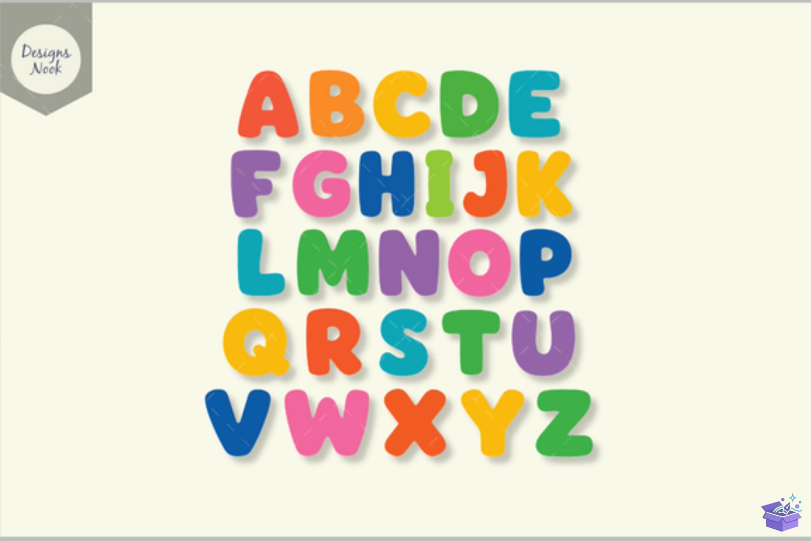Alphabet SVG Colorful ABC Letters Svg - 3D Baskı ve Model Dosyası (STL, OBJ, 3MF) - detaylı önizleme 2
