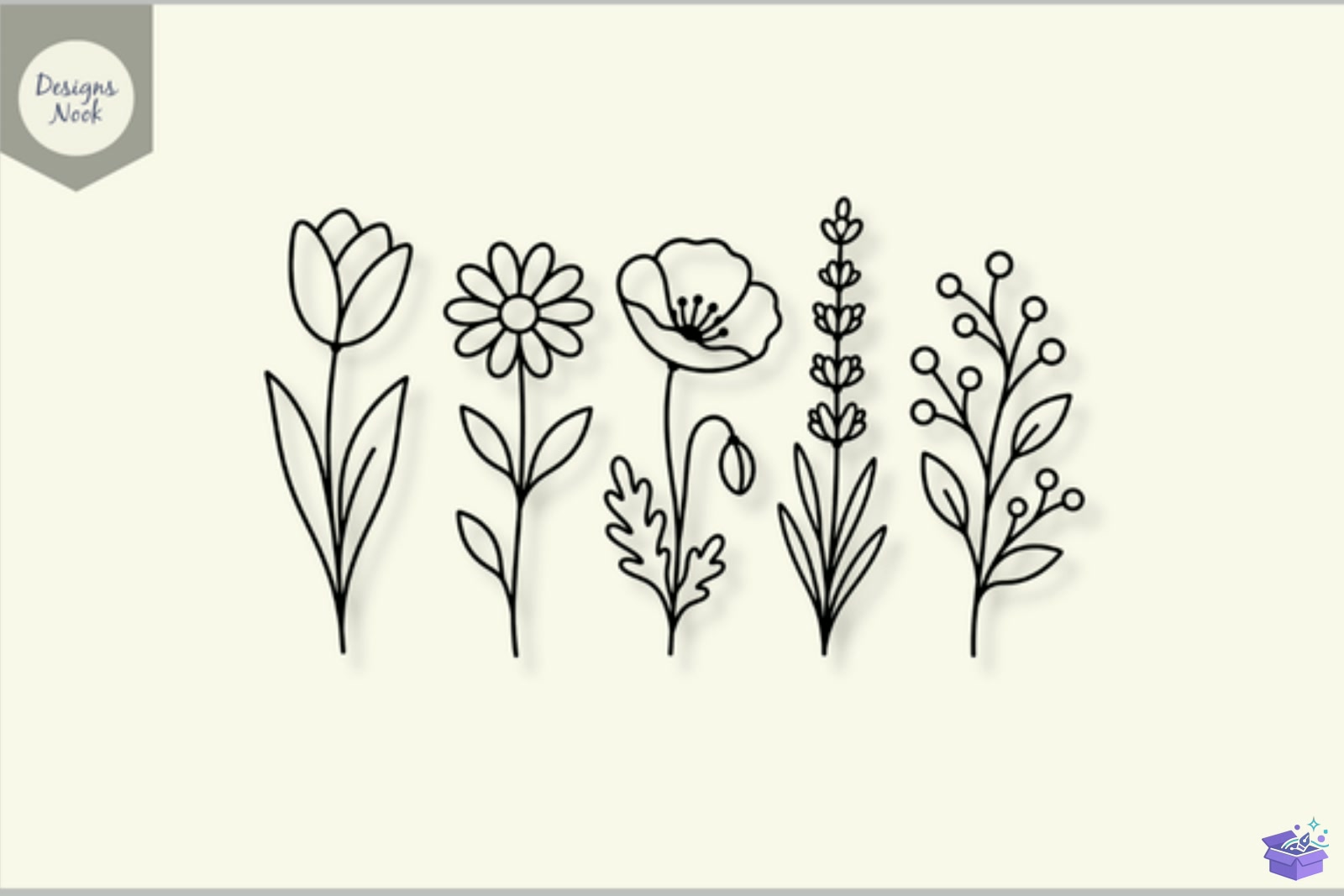 Scandinavian Garden SVG Tulip Daisy Pop - 3D Baskı ve Model Dosyası (STL, OBJ, 3MF) - detaylı önizleme 2