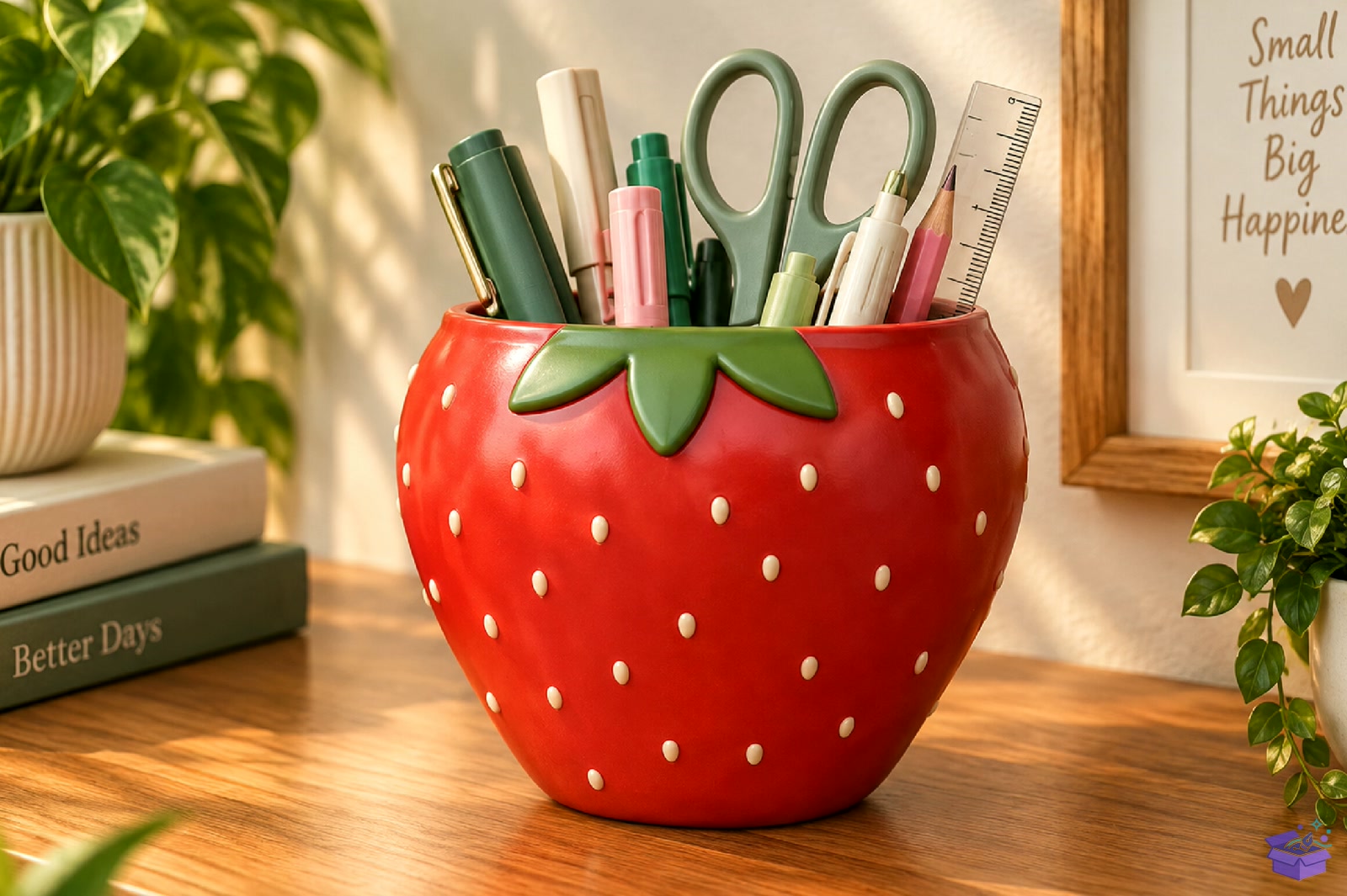 Cute Strawberry Saksı Tasarımı STL - 3D Baskı ve Model Dosyası (STL, OBJ, 3MF) - detaylı önizleme 2