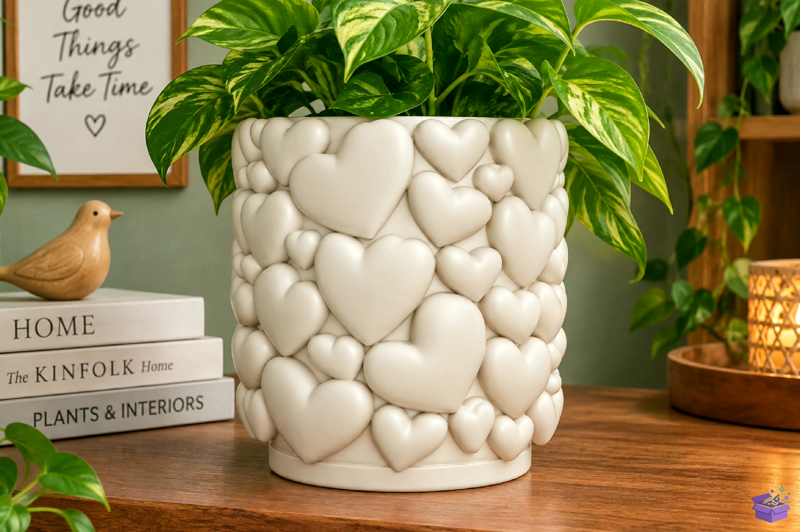 Valentine Kalp Temalı Masaüstü Kalemlik STL Model - 3D Baskı ve Model Dosyası (STL, OBJ, 3MF) - detaylı önizleme 2