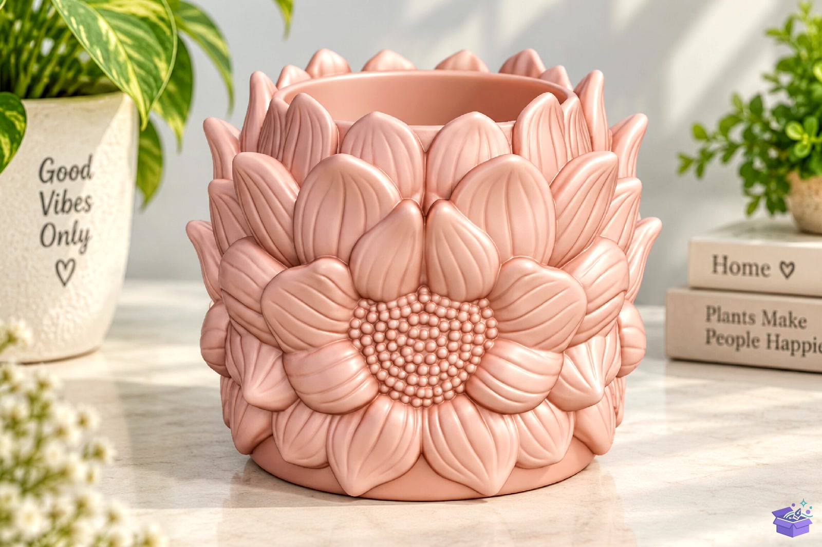Sunflower Bloom Saksı Tasarımı STL - 3D Baskı ve Model Dosyası (STL, OBJ, 3MF) - detaylı önizleme 2