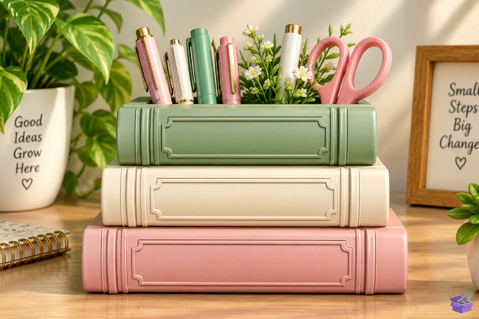 Stacked Book Vazo Tasarımı Pot STL File - 3D Baskı ve Model Dosyası (STL, OBJ, 3MF) - detaylı önizleme 4